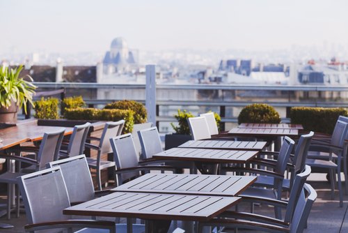 paris terrace  rooftop cafe